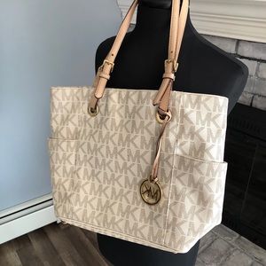 Michael Kora tote with logo